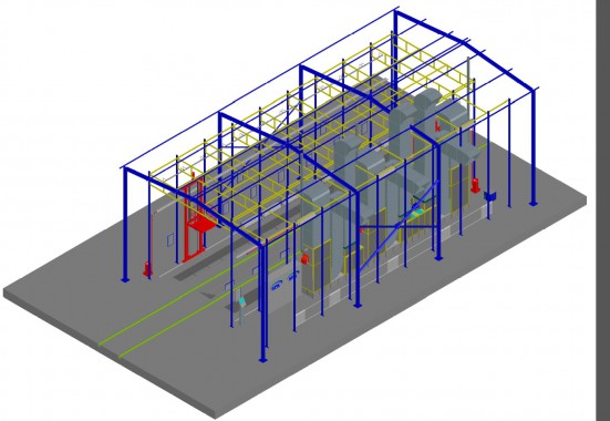 Проходная камера окраски для жд полувагонов уличного типа SPK-18.6.6