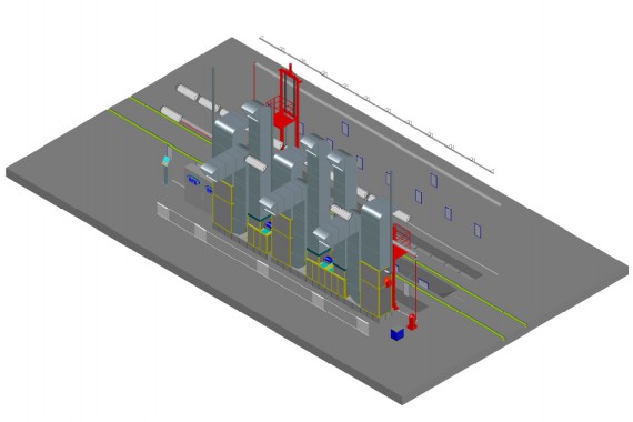 Проходная камера окраски для жд полувагонов уличного типа SPK-18.6.6