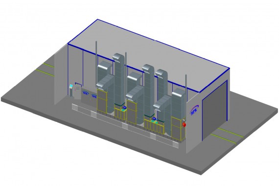Проходная камера окраски для жд полувагонов уличного типа SPK-18.6.6
