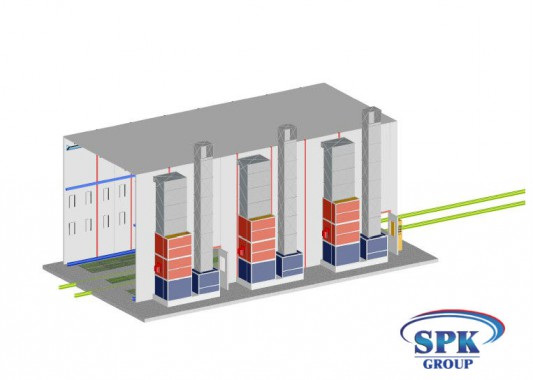 Окрасочно сушильная камера для сварных металлоконструкций с тележкой SPK 16x7x6