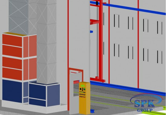 Окрасочно сушильная камера для сварных металлоконструкций с тележкой SPK 16x7x6