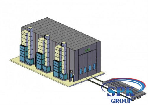 Окрасочно сушильная камера для сварных металлоконструкций с тележкой SPK 16x7x6