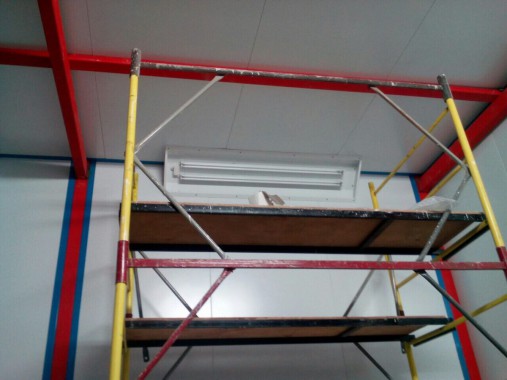 Камера для хранения и смешивания красок. Завод по производству дизельных двигателей Gevo для локомотивов, г. Астана (Казахстан)