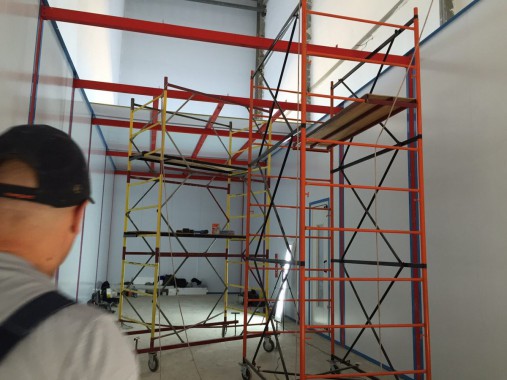 Камера для хранения и смешивания красок. Завод по производству дизельных двигателей Gevo для локомотивов, г. Астана (Казахстан)