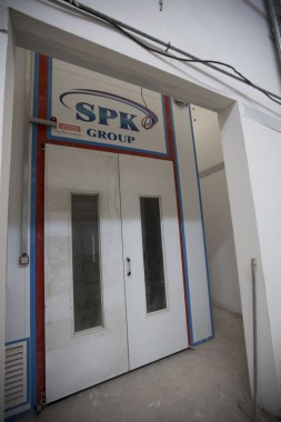 Окрасочно-сушильная камера для дизельных двигателей. Завод по производству дизельных двигателей "Астана Дизель Сервис", Астана (Казахстан)