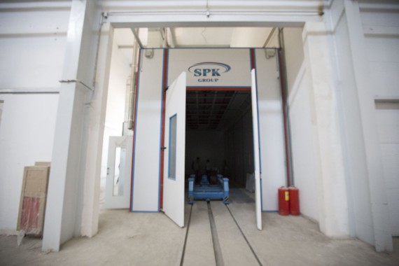 Окрасочно-сушильная камера для дизельных двигателей. Завод по производству дизельных двигателей "Астана Дизель Сервис", Астана (Казахстан)