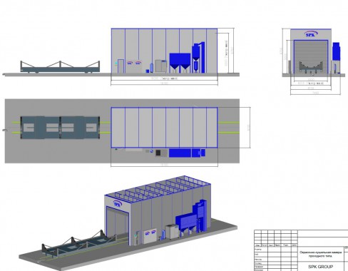 Дробеструйная камера тупикового типа SPK-16.6.6