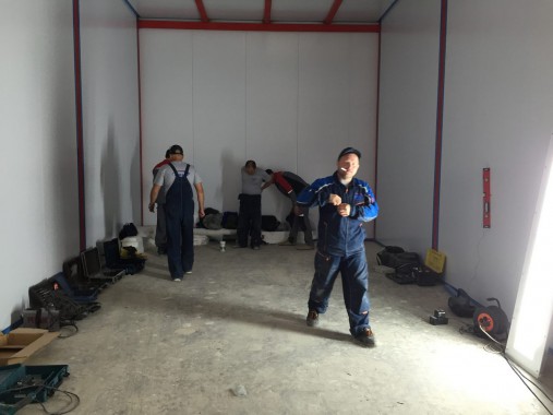 Камера для хранения и смешивания красок. Завод по производству дизельных двигателей Gevo для локомотивов, г. Астана (Казахстан)