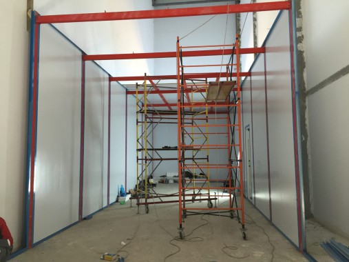 Камера для хранения и смешивания красок. Завод по производству дизельных двигателей Gevo для локомотивов, г. Астана (Казахстан)