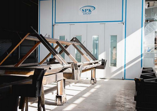 Окрасочно-сушильная камера для окраски металлоконструкций и ферм SPK 15.4.6. Италия