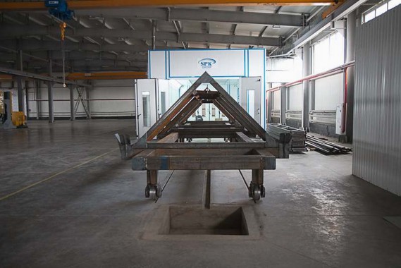 Окрасочно-сушильная камера для окраски металлоконструкций и ферм SPK 15.4.6. Италия