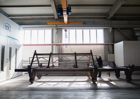 Окрасочно-сушильная камера для окраски металлоконструкций и ферм SPK 15.4.6. Италия