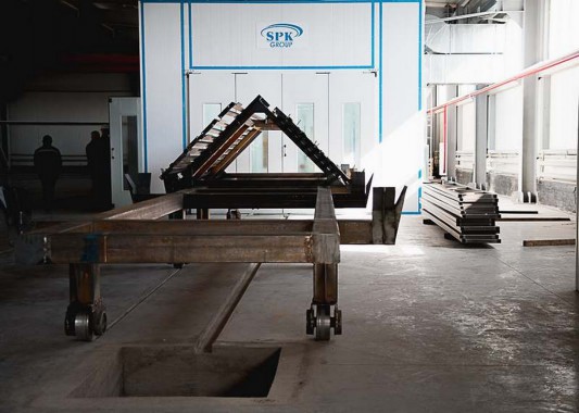 Окрасочно-сушильная камера для окраски металлоконструкций и ферм SPK 15.4.6. Италия