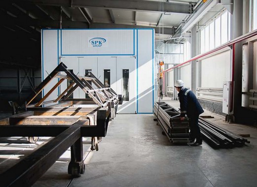 Окрасочно-сушильная камера для окраски металлоконструкций и ферм SPK 15.4.6. Италия