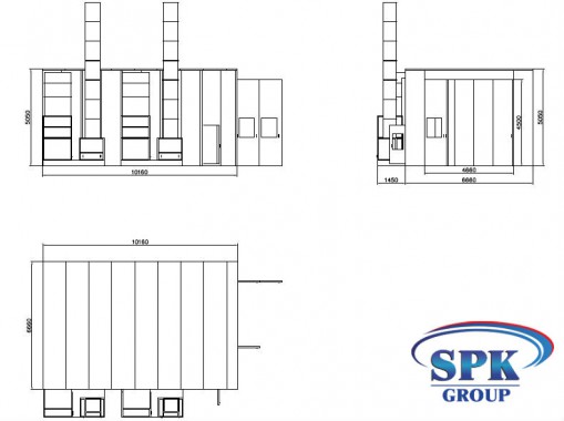 Покрасочная камера для металлоконструкций SPK-10.6.5