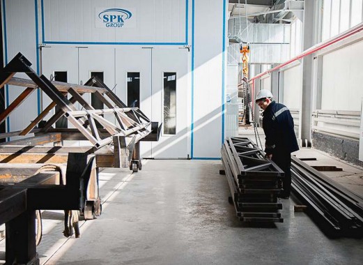 Окрасочно-сушильная камера для окраски металлоконструкций и ферм SPK 15.4.6. Италия