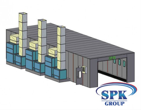 Окрасочно сушильная камера для труб SPK 18х6х3