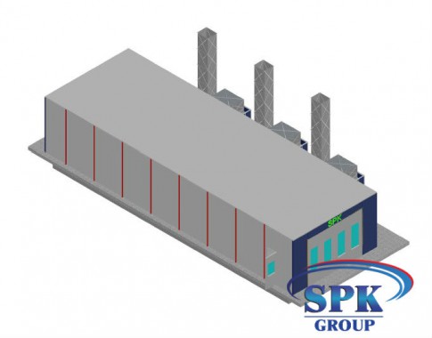 Окрасочно сушильная камера для труб SPK 18х6х3