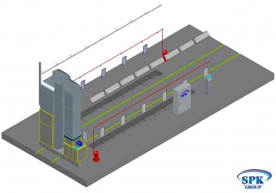 Окрасочно-сушильная камера для автопогрузчиков и нестандартных изделий SPK-12.5.5