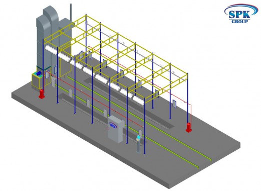 Окрасочно-сушильная камера для автопогрузчиков и нестандартных изделий SPK-12.5.5