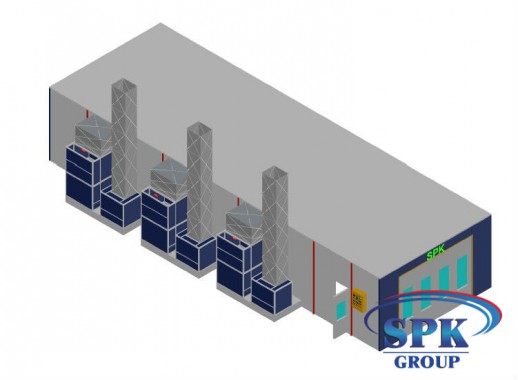 Окрасочно сушильная камера для труб SPK 18х6х3