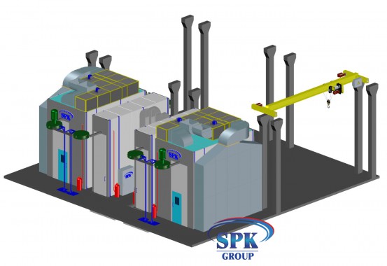 Покрасочно-сушильный комплекс для деталей авиатехники SPK-16.16.6