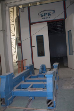 Окрасочно-сушильная камера для дизельных двигателей. Завод по производству дизельных двигателей "Астана Дизель Сервис", Астана (Казахстан)