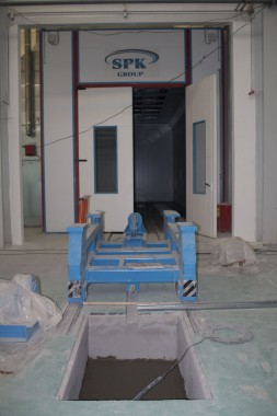 Окрасочно-сушильная камера для дизельных двигателей. Завод по производству дизельных двигателей "Астана Дизель Сервис", Астана (Казахстан)