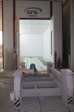 Окрасочно-сушильная камера для дизельных двигателей. Завод по производству дизельных двигателей "Астана Дизель Сервис", Астана (Казахстан)