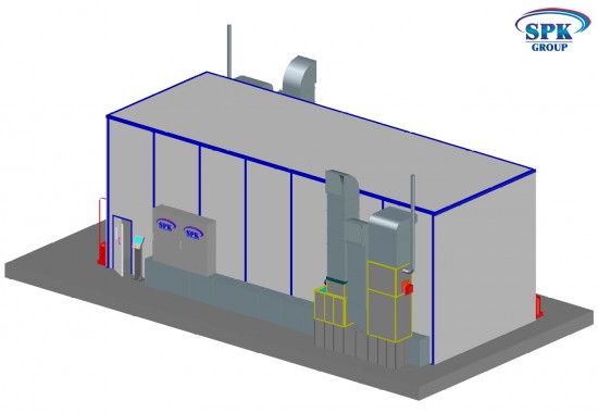 Камера окраски для автобусов и грузовых автомобилей тупикового типа SPK-15.6.5