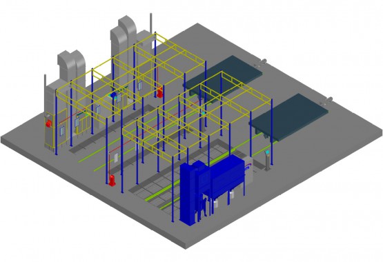 Окрасочно-сушильная камера в тупиковом исполнении SPK-15.6.5 
