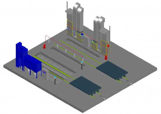 Окрасочно-сушильная камера в тупиковом исполнении SPK-15.6.5 