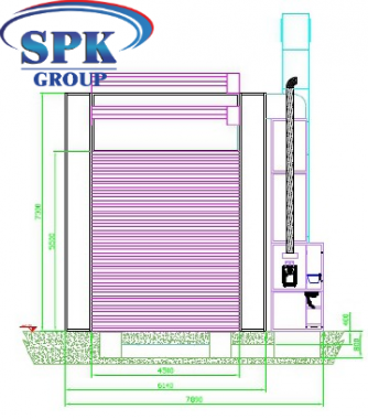 Камера окраски для жд вагонов (возможность разделения) на 7 и 15 м SPK-22.6.6.5
