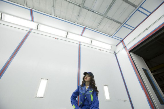 Окрасочно-сушильная камера для дизельных двигателей. Завод по производству дизельных двигателей "Астана Дизель Сервис", Астана (Казахстан)