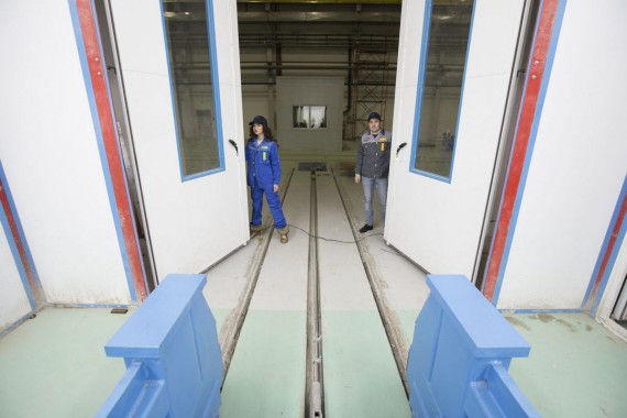 Окрасочно-сушильная камера для дизельных двигателей. Завод по производству дизельных двигателей "Астана Дизель Сервис", Астана (Казахстан)