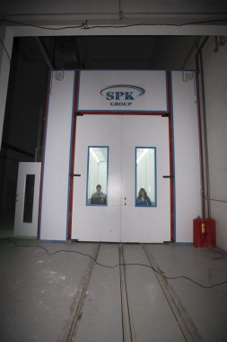 Окрасочно-сушильная камера для дизельных двигателей. Завод по производству дизельных двигателей "Астана Дизель Сервис", Астана (Казахстан)