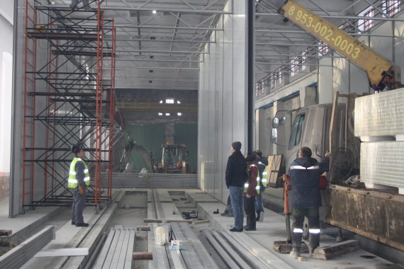 Дробеструйная камера для жд вагонов. Музей РЖД в г. Екатеринбург