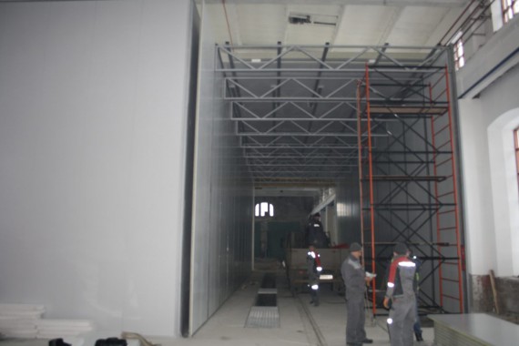 Покрасочно-сушильная камера для локомотивов для Музея РЖД г. Екатеринбург