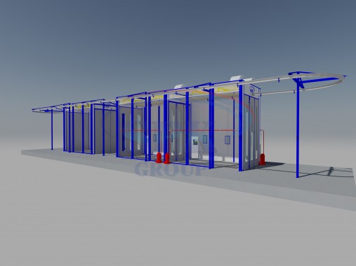 Окрасочно-сушильный комплекс для металлических контейнеров SPK-12.3.5