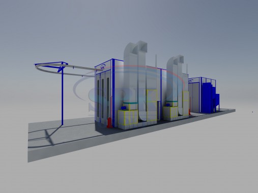 Окрасочно-сушильный комплекс для металлических контейнеров SPK-12.3.5