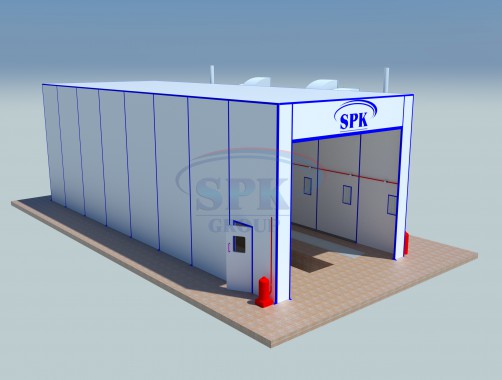 Двухсекционная окрасочно-сушильная камера для автоцистерн и прицепов SPK-16.6.5