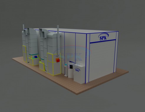 Двухсекционная окрасочно-сушильная камера для автоцистерн и прицепов SPK-16.6.5