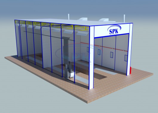 Двухсекционная окрасочно-сушильная камера для автоцистерн и прицепов SPK-16.6.5