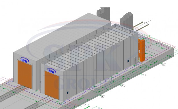 Реконструкция покрасочной и дробеструйной камеры для ж/д SPK