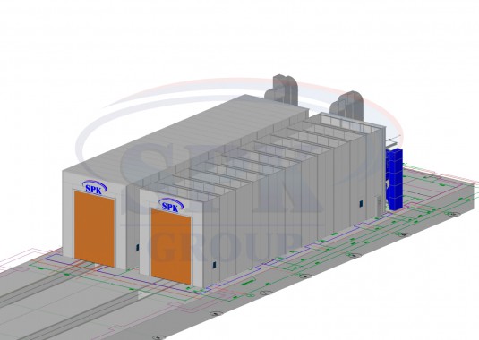 Реконструкция покрасочной и дробеструйной камеры для ж/д SPK