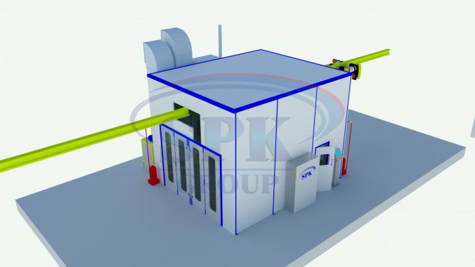 Покрасочно-сушильная камера для сварных металлоконструкций SPK-5.5.3