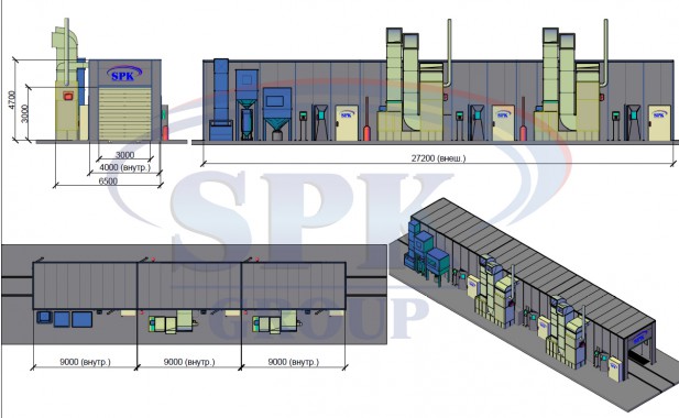 Комплекс подготовки и покраски металлоконструкций SPK-27.4.4