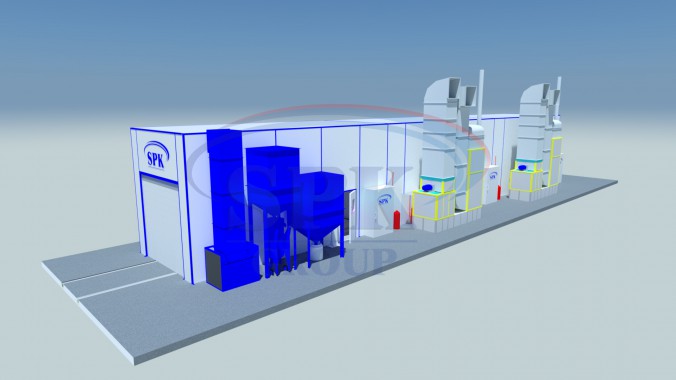 Комплекс подготовки и покраски металлоконструкций SPK-27.4.4