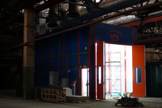 Окрасочно-сушильная камера для вилочных погрузчиков и металлоконструкций (Невьянский Машиностроительный Завод, г. Невьянск, Свердловская область)