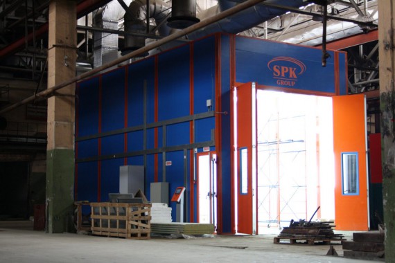 Окрасочно-сушильная камера для вилочных погрузчиков и металлоконструкций (Невьянский Машиностроительный Завод, г. Невьянск, Свердловская область)